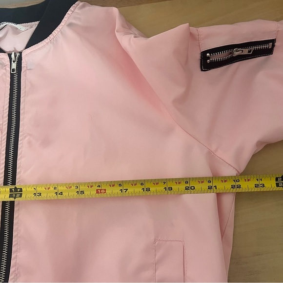 Women’s Pink Bomber Jacket Size Large - Picture 6 of 7